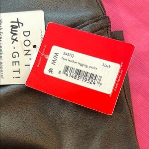 Spanx Black Faux Leather Leggings